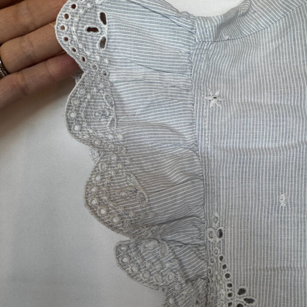 Joie Cerelia Eyelet Peplum Top Women M - Picture 4 of 11